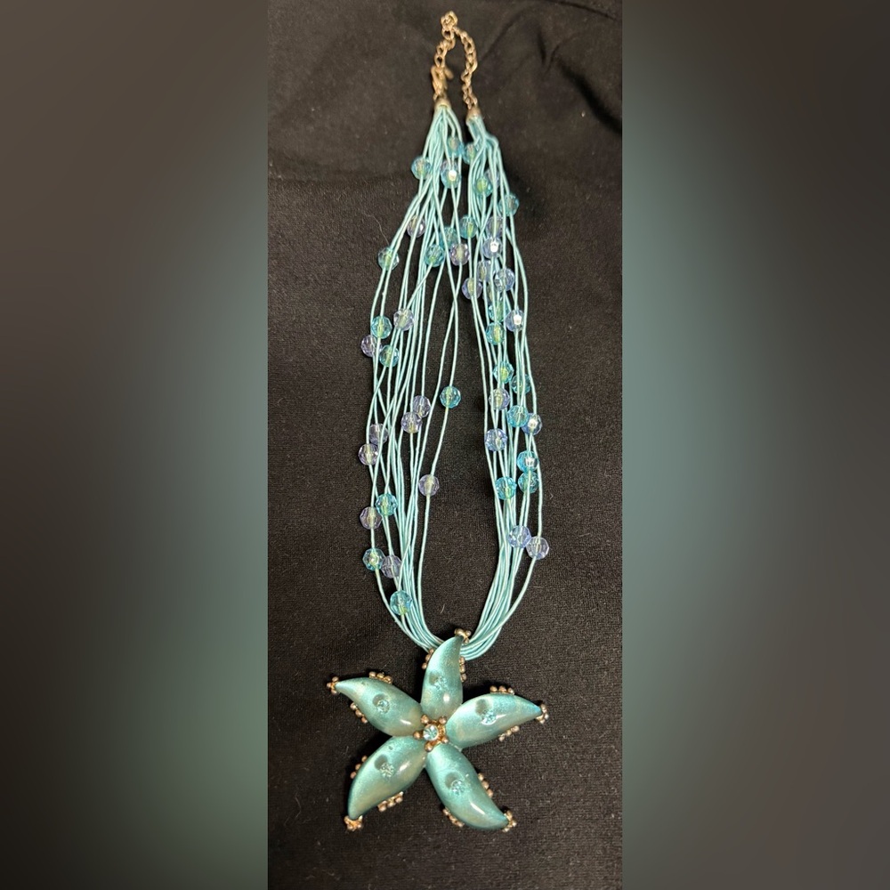 Beautiful Vintage Starfish Beaded Necklace